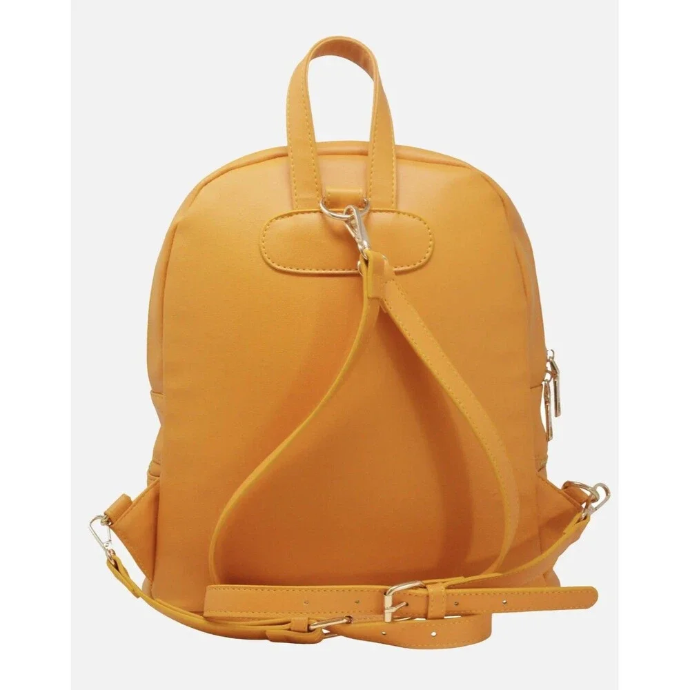 BeBe Women’s Backpack Bag Leather Apricot Color  lining Authentic